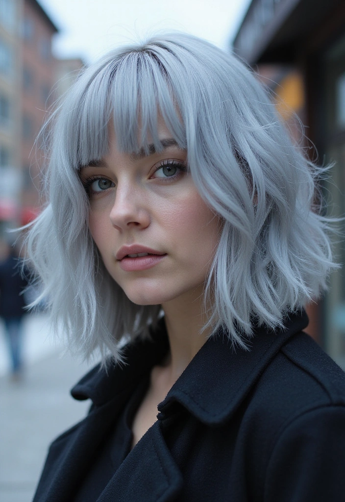 21 Vibrant Colored Hair Ideas You Need to Try (Wait Until You See #15!) - 13. Icy Silver