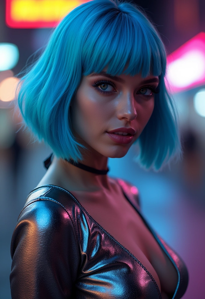 21 Neon Hair Ideas That Will Make You the Envy of Every Party! - 2. Electric Blue