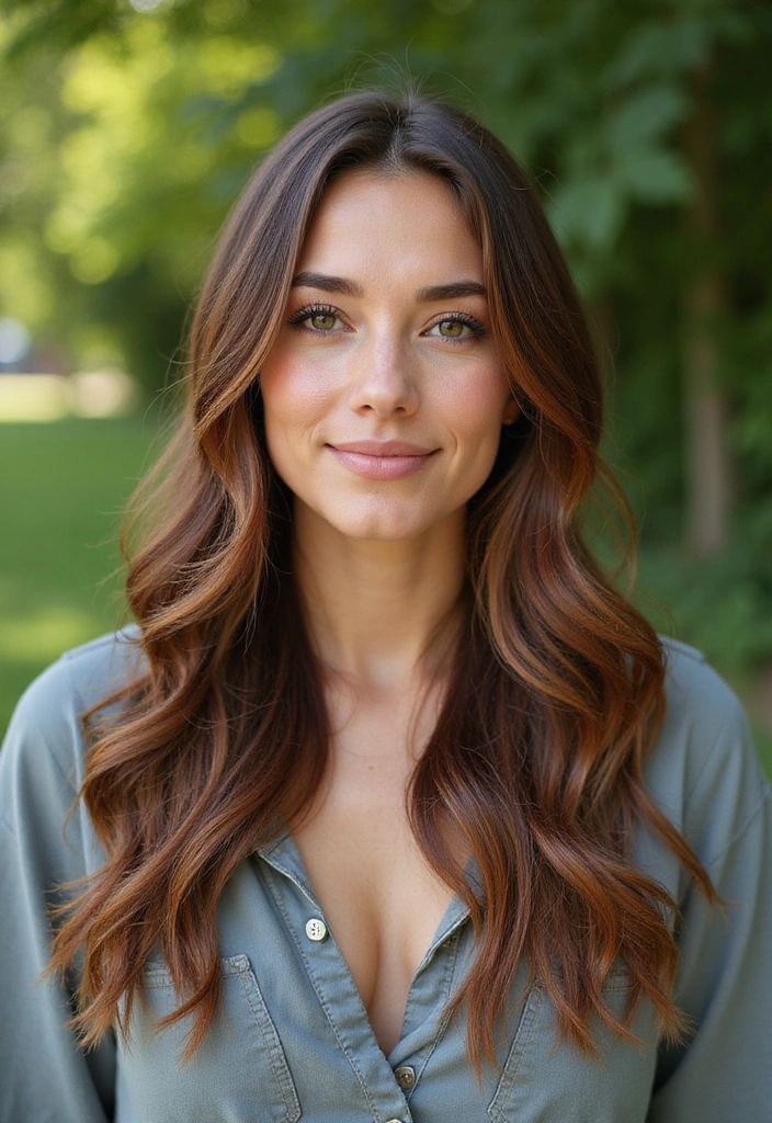 21 Stunning Dark Brown Hair Shades with Caramel Highlights You Need to Try! - 11. Warm Espresso with Caramel Highlights