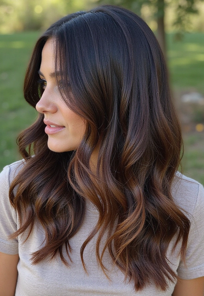 21 Stunning Dark Brown Hair Shades with Caramel Highlights You Need to Try! - 1. Rich Espresso with Light Caramel
