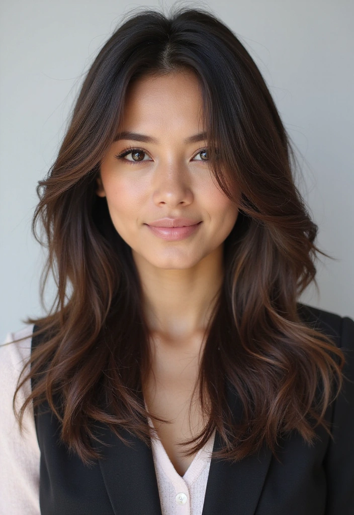 21 Stunning Dark Brown Hair Ideas with Blonde Highlights That Will Make You Want to Change Your Look! - 15. Light Ash Highlights