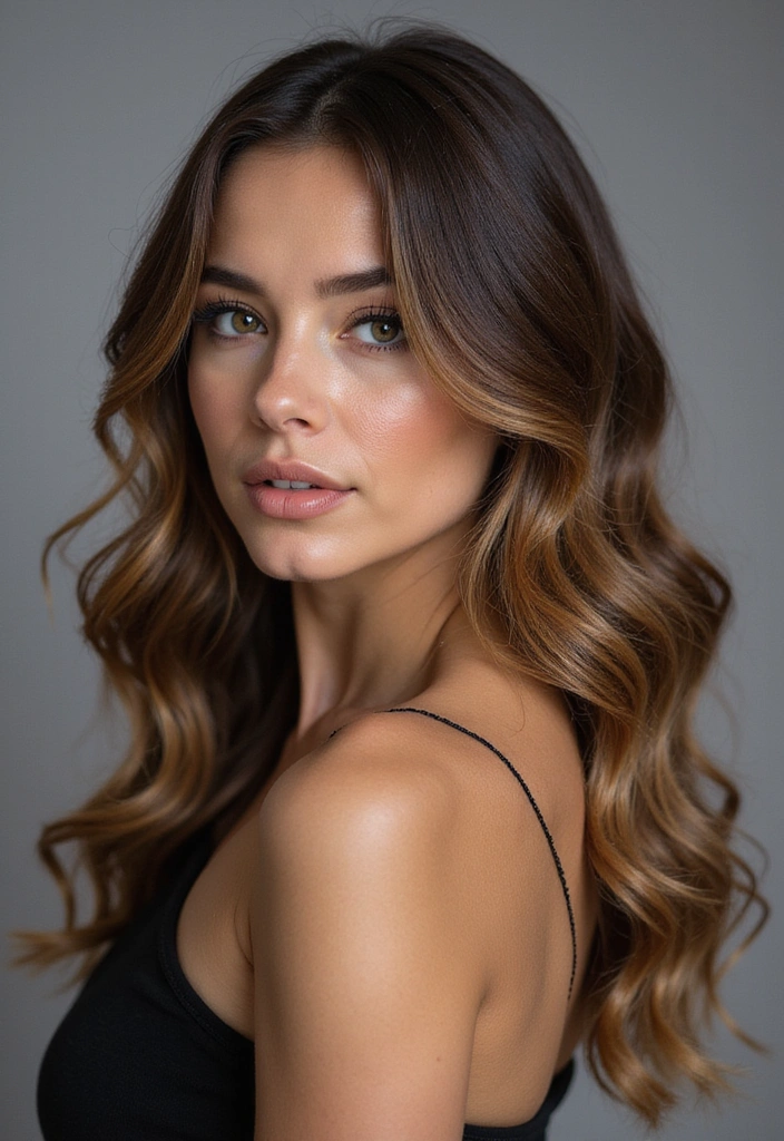 21 Stunning Dark Brown Hair Ideas with Blonde Highlights That Will Make You Want to Change Your Look! - 7. Caramel Blonde Highlights