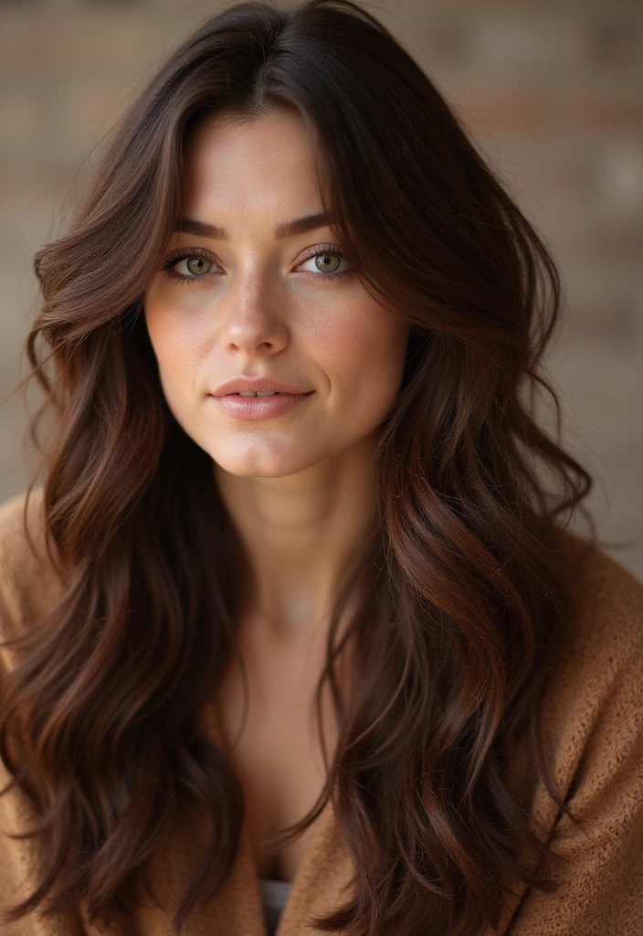 21 Stunning Dark Brown Hair Ideas with Blonde Highlights That Will Make You Want to Change Your Look! - 10. Sparkling Cinnamon Highlights