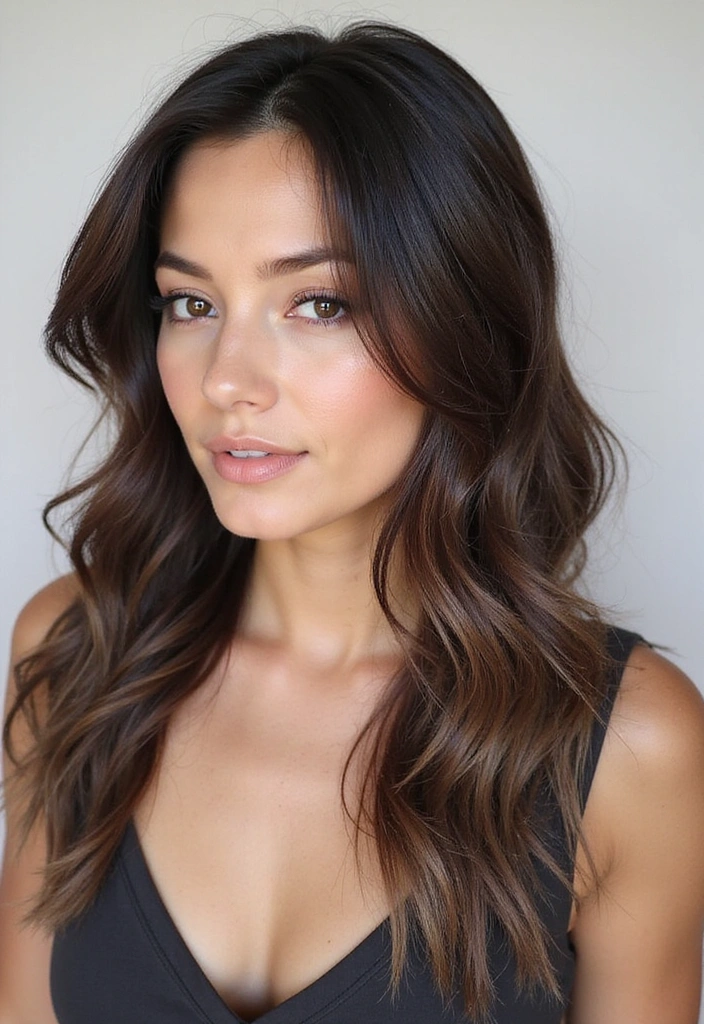 21 Stunning Dark Brown Hair Ideas with Blonde Highlights That Will Make You Want to Change Your Look! - 11. Angelic Ash Blonde Highlights