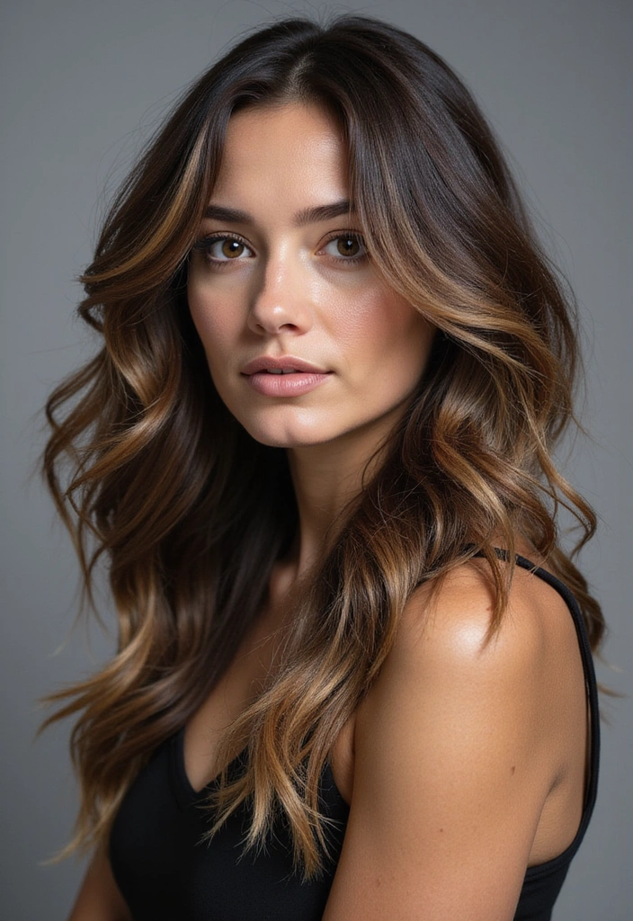 21 Stunning Dark Brown Hair Ideas with Blonde Highlights That Will Make You Want to Change Your Look! - 9. Layered Cuts with Highlights