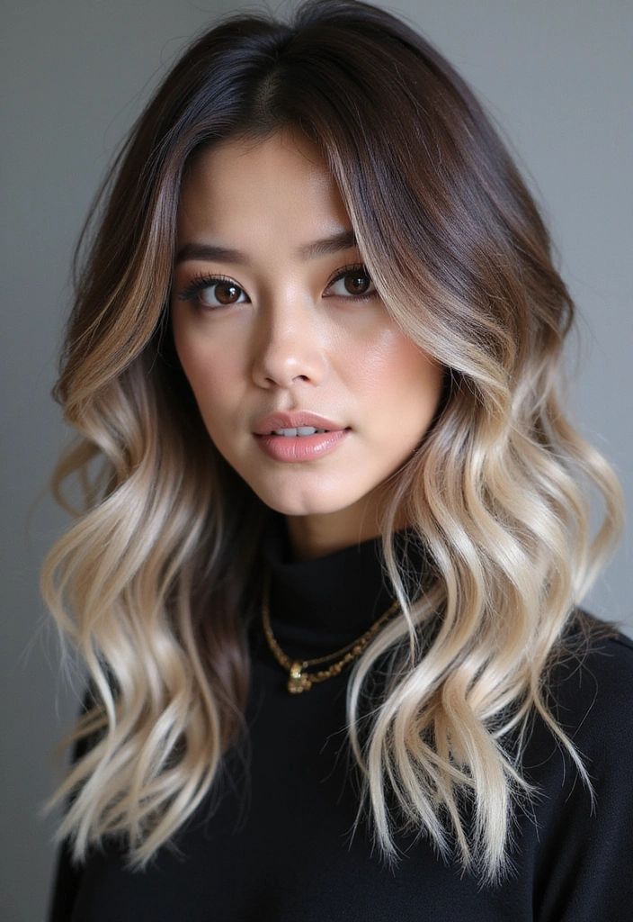 21 Stunning Dark Brown Hair Ideas with Blonde Highlights That Will Make You Want to Change Your Look! - 20. Icy Blonde Layers