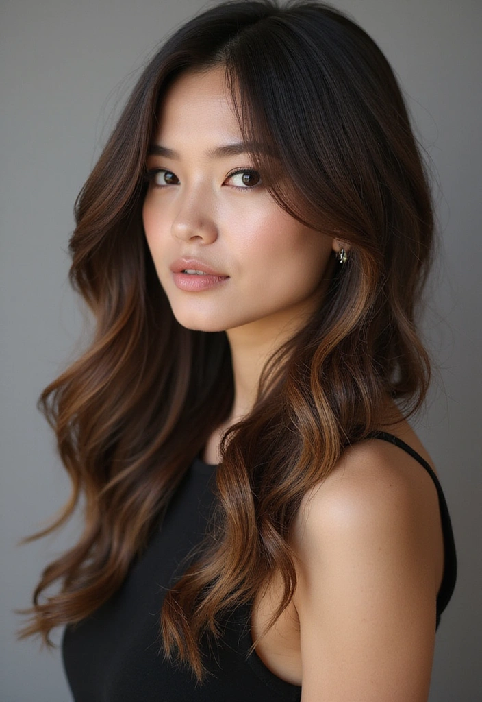 21 Stunning Dark Brown Hair Ideas with Blonde Highlights That Will Make You Want to Change Your Look! - 4. Soft Honey Highlights