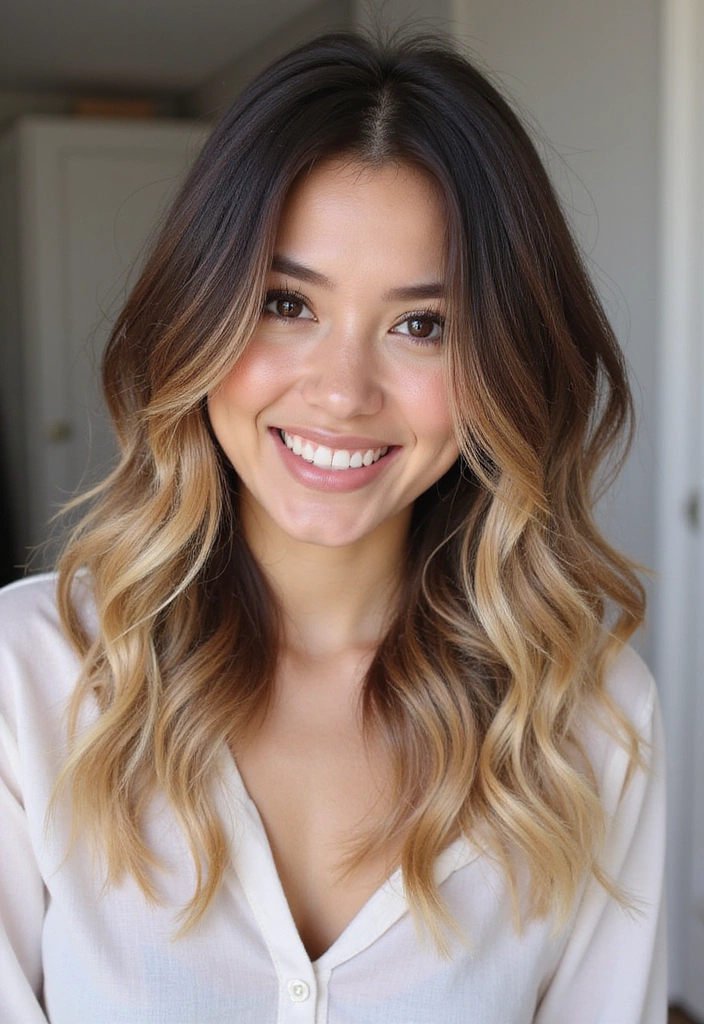 21 Stunning Dark Brown Hair Ideas with Blonde Highlights That Will Make You Want to Change Your Look! - 13. Soft Blonde Tips