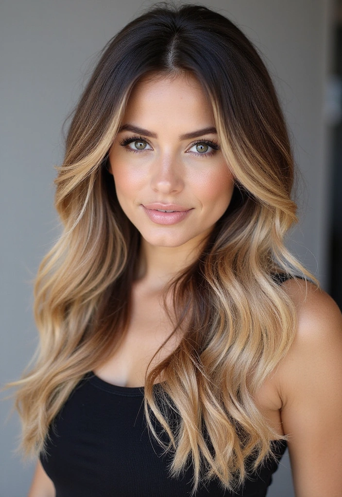 21 Stunning Dark Brown Hair Ideas with Blonde Highlights That Will Make You Want to Change Your Look! - 2. Bold Ombre Statement