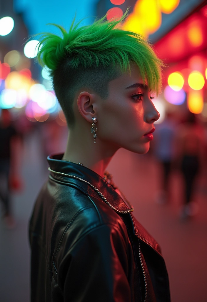 21 Vibrant Colored Hair Ideas You Need to Try (Wait Until You See #15!) - 6. Neon Green