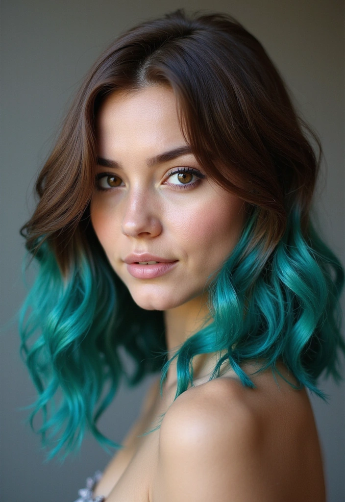 21 Stunning Highlights for Brown Hair That Will Make You Want to Book an Appointment NOW! - 18. Teal Tips