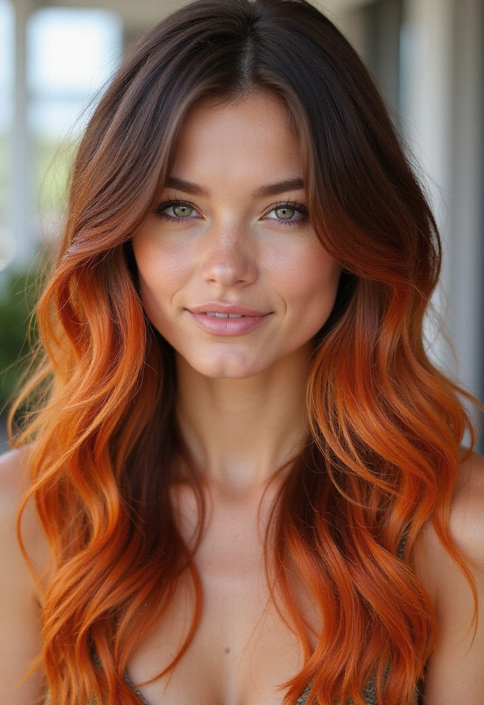 21 Stunning Highlights for Brown Hair That Will Make You Want to Book an Appointment NOW! - 20. Tropical Sunset Highlights