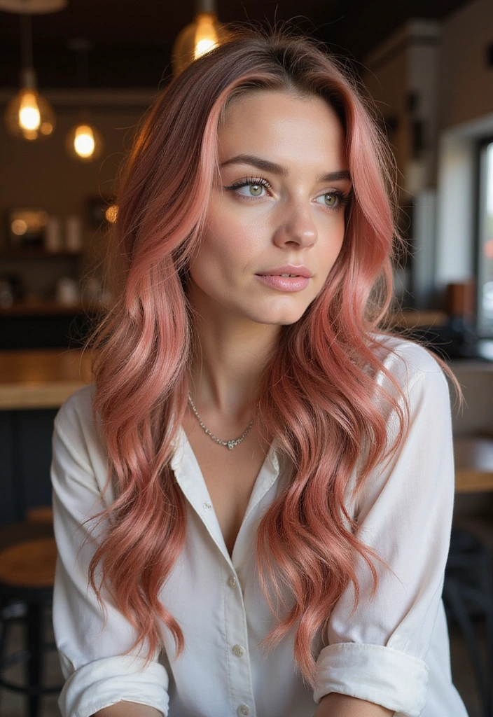 21 Gorgeous Blonde Rose Gold Looks That Will Make You Ditch Your Old Color! - 4. Rose Gold Balayage