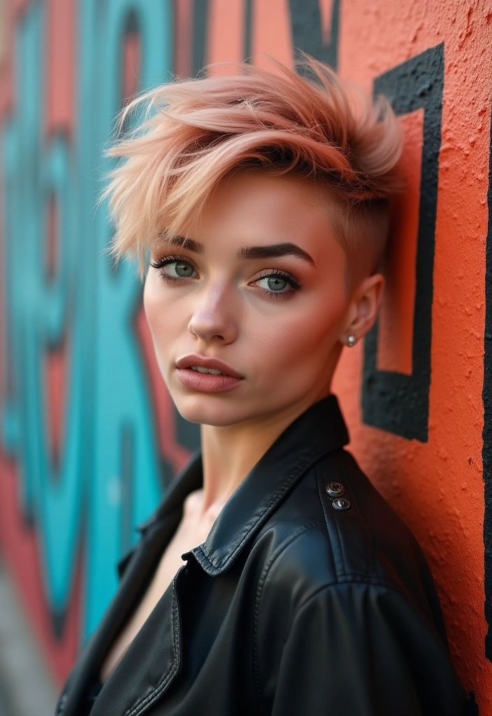 21 Gorgeous Blonde Rose Gold Looks That Will Make You Ditch Your Old Color! - 5. Golden Rose Gold Pixie Cut