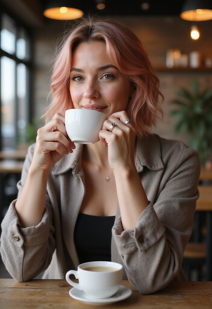 21 Gorgeous Blonde Rose Gold Looks That Will Make You Ditch Your Old Color! - 15. Soft Rose Gold Shag Cut