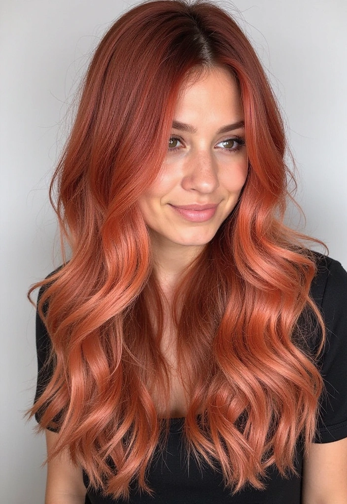 21 Stunning Rose Gold Hair Ideas for Brunettes You Need to Try Right Now! - 5. Rose Gold Hair with Copper Undertones