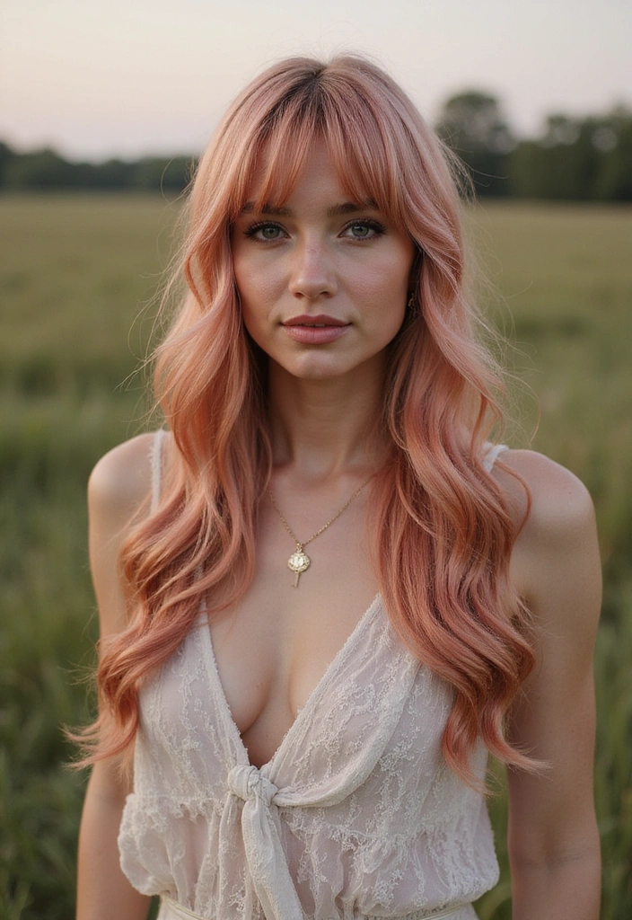 21 Stunning Rose Gold Hair Ideas That Will Make You Want to Book an Appointment NOW! - 21. Rose Gold Long Layers