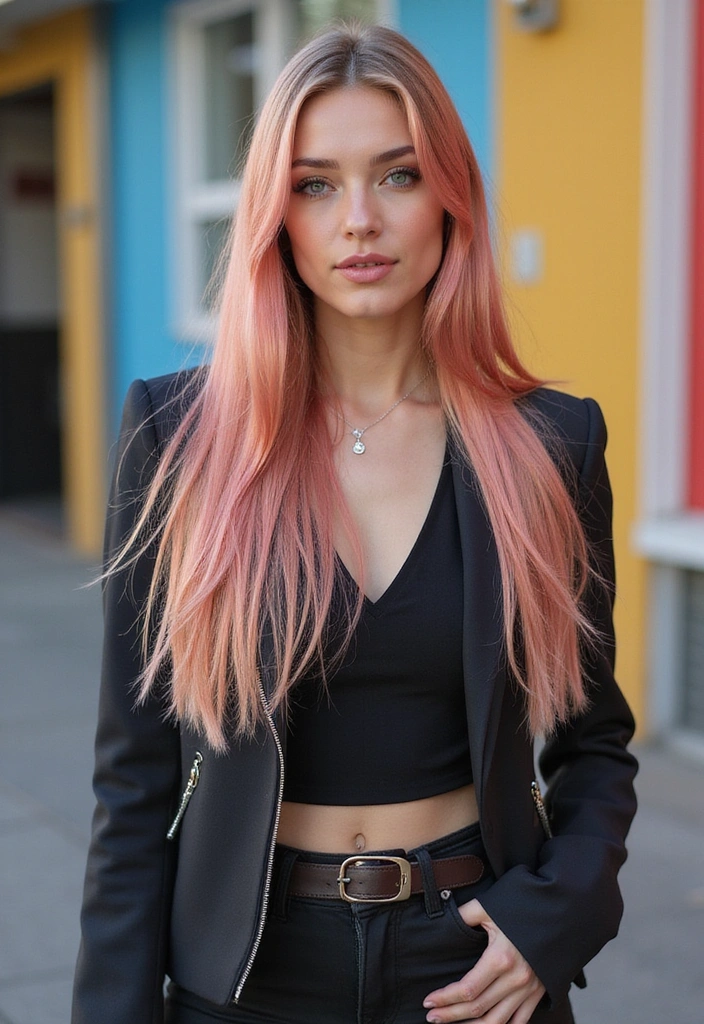 21 Stunning Rose Gold Hair Ideas That Will Make You Want to Book an Appointment NOW! - 2. Full Rose Gold Locks