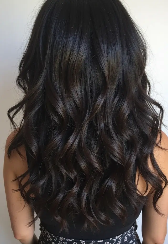 21 Stunning Black Hair Color Ideas That'll Make Heads Turn! - 13. Subtle Caramel Highlights