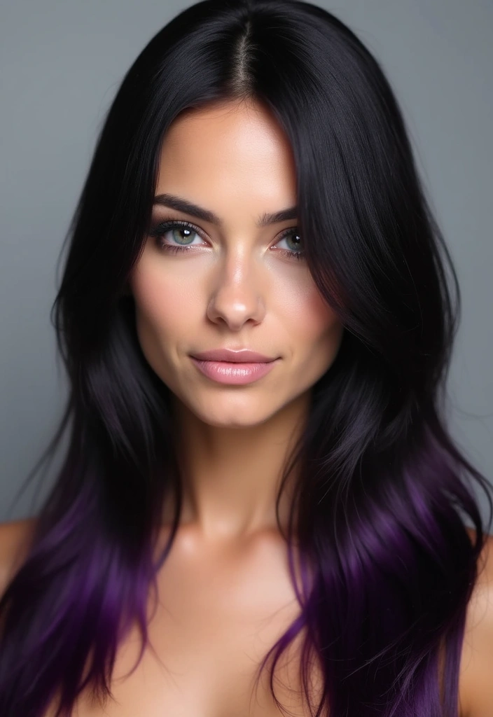 21 Stunning Black Hair Color Ideas That'll Make Heads Turn! - 4. Jet Black with Purple Undertones