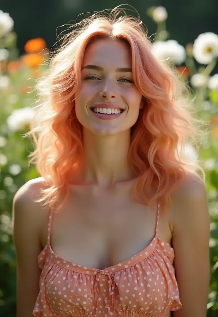 21 Stunning Light Hair Color Ideas That'll Make You Want to Change Your Look NOW! - 10. Bright Peach Dream