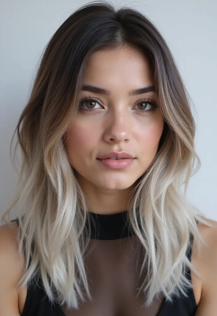 21 Stunning Brown Hair Color Ideas You Absolutely Need to Try Right Now! - 13. Mocha with Icy Blonde Tips
