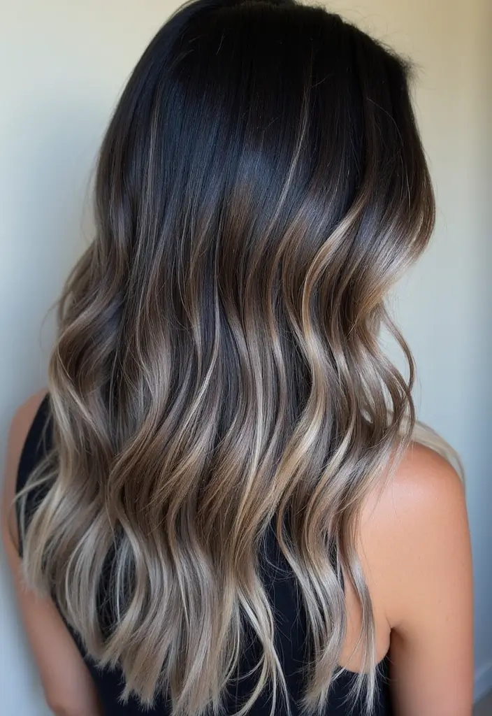 21 Stunning Hair Color Ideas for Black Hair That'll Turn Heads! - 2. Ash Blonde Highlights