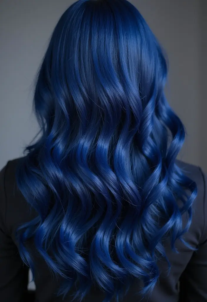 21 Stunning Hair Color Ideas for Black Hair That'll Turn Heads! - 17. Midnight Blue