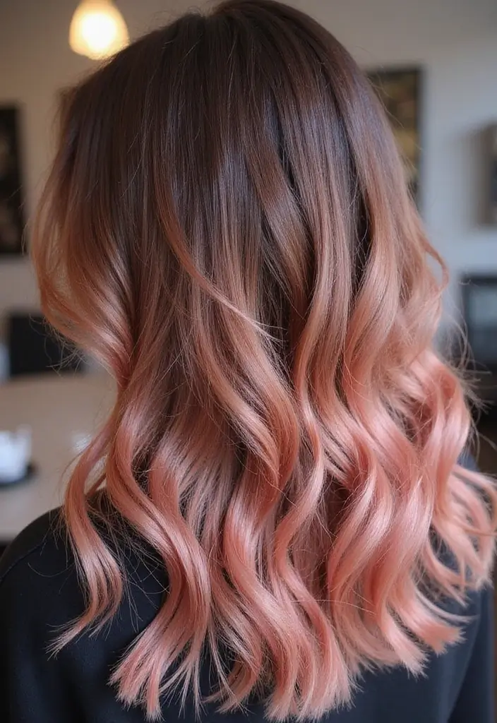 21 Stunning Hair Color Ideas for Black Hair That'll Turn Heads! - 19. Rose Gold