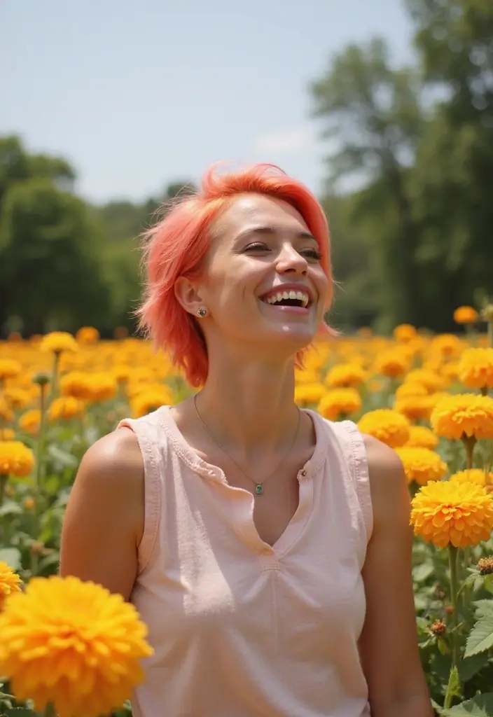 21 Short Hair Color Ideas That Will Transform Your Look (You Won't Believe #15!) - 10. Bright Coral for a Vibrant Touch