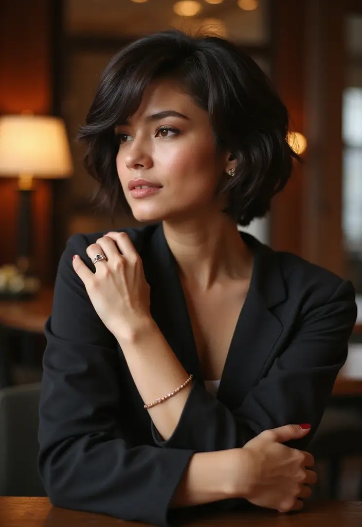 21 Short Hair Color Ideas That Will Transform Your Look (You Won't Believe #15!) - 11. Dark Chocolate for a Luxurious Feel