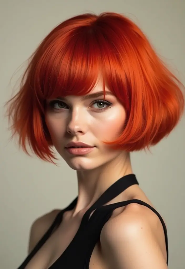 21 Short Hair Color Ideas That Will Transform Your Look (You Won't Believe #15!) - 1. Fiery Red for a Bold Statement