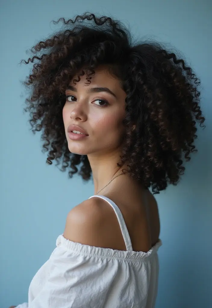 21 Curly Hair Color Ideas That'll Make You Want to Change Your Look ASAP! - 17. Dusty Blue