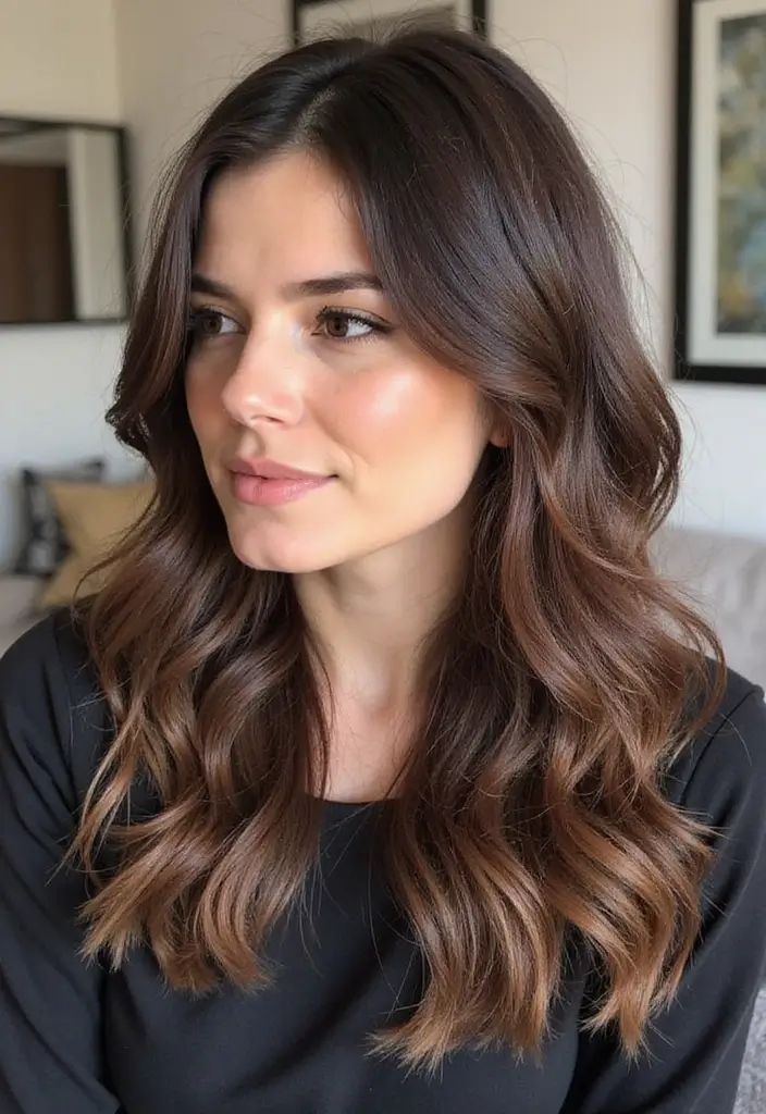 21 Light Brown Hair Color Ideas That Will Make You Want to Change Your Hair Today! - 5. Chocolate Brown Balayage