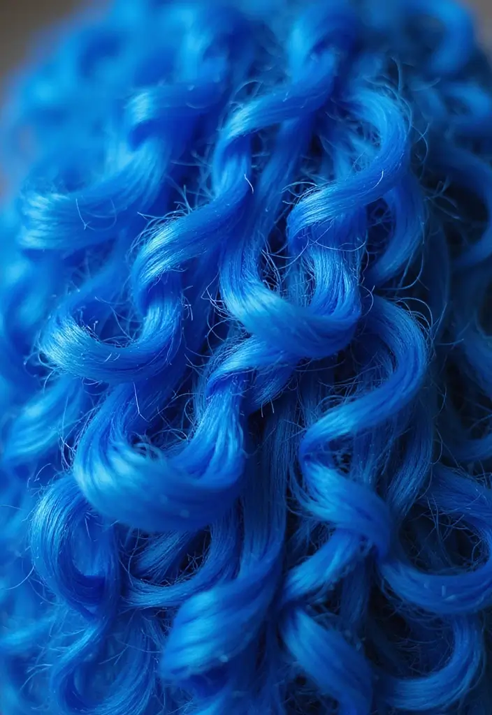 21 Curly Hair Color Ideas That'll Make You Want to Change Your Look ASAP! - 1. Bold Blue