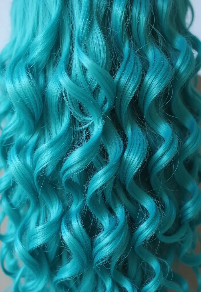 21 Curly Hair Color Ideas That'll Make You Want to Change Your Look ASAP! - 14. Bright Teal
