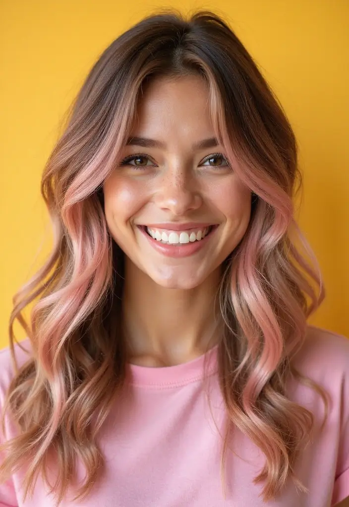 21 Light Brown Hair Color Ideas That Will Make You Want to Change Your Hair Today! - 15. Light Brown with Subtle Pink Highlights