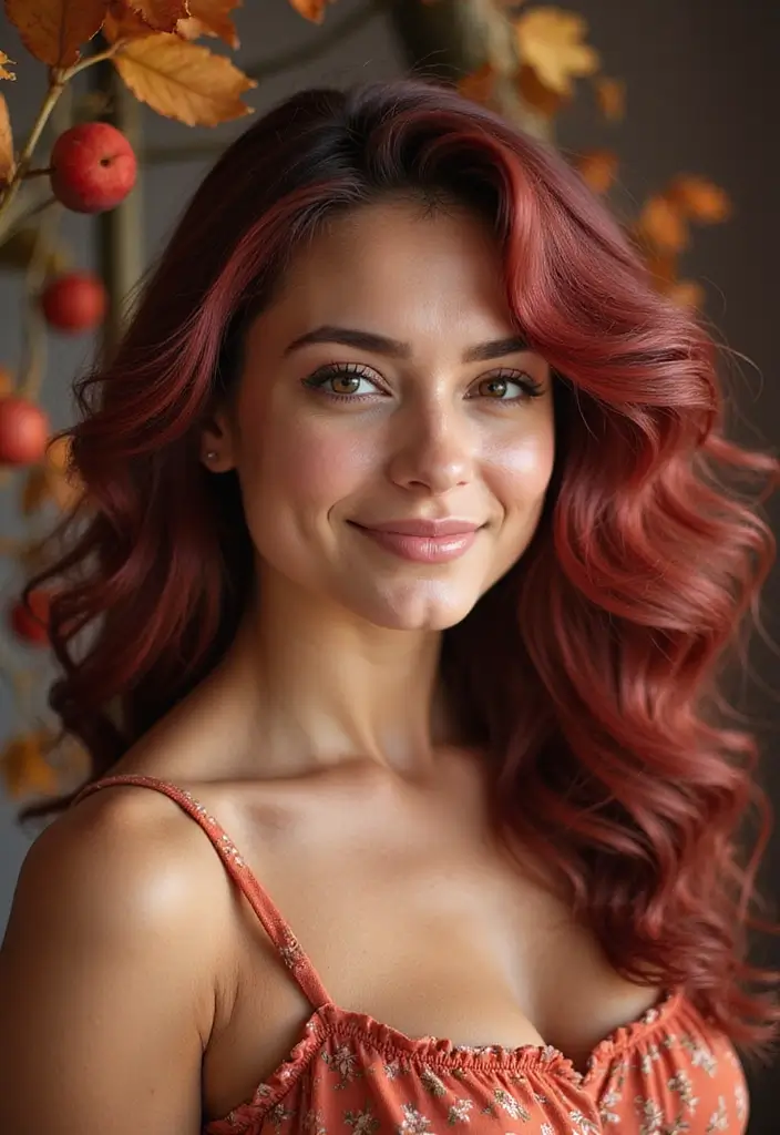 21 Warm Hair Color Ideas That Will Make You Fall in Love Again! - 21. Berry Bliss