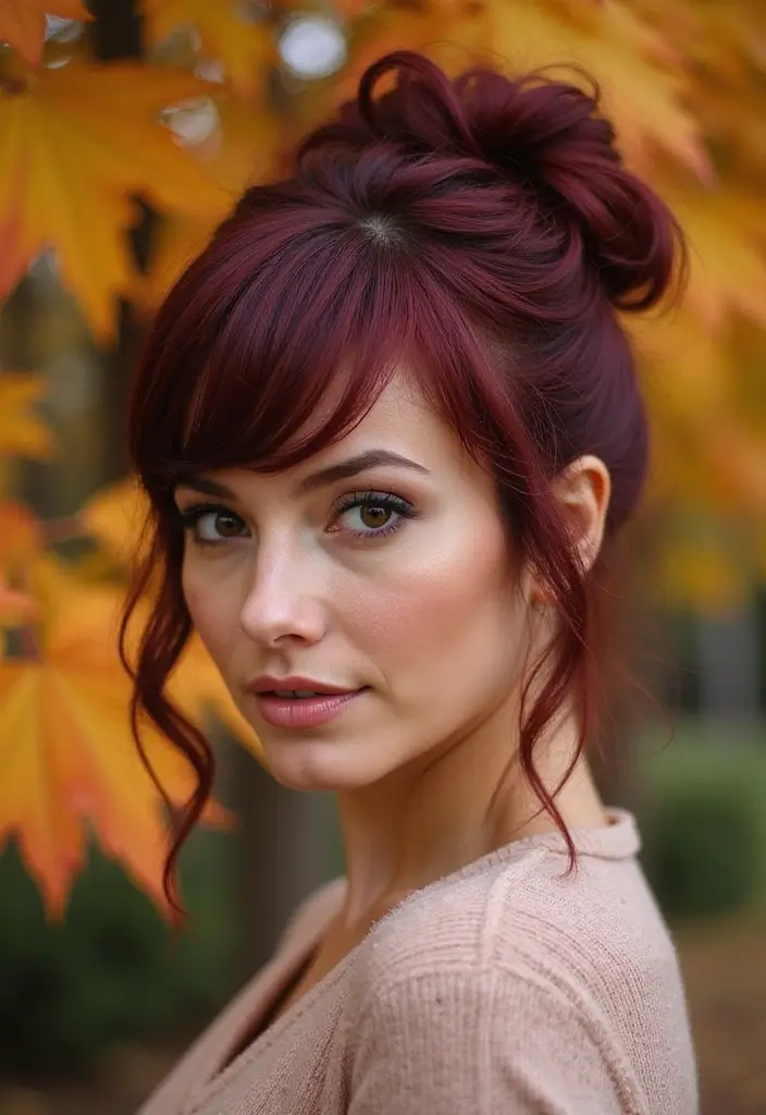 21 Warm Hair Color Ideas That Will Make You Fall in Love Again! - 2. Rich Burgundy
