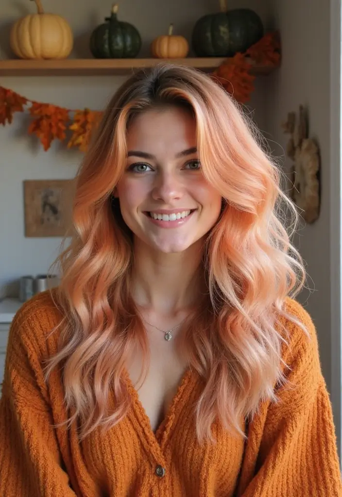 21 Warm Hair Color Ideas That Will Make You Fall in Love Again! - 11. Apricot Glow